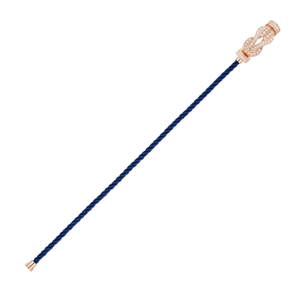 FRED CHANCE INFINIE BRACELET Stainless steel and gold plating PINK GOLD AND DIAMONDS MEDIUM MODEL