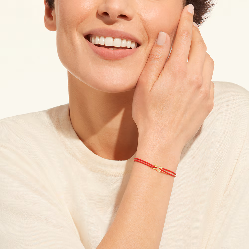 FRED FORCE 10 BRACELET WEB EXCLUSIVITY - MINI MODEL Stainless steel and gold plating YELLOW GOLD