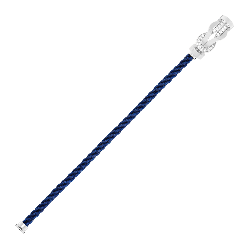 FRED CHANCE INFINIE BRACELET Stainless steel and gold plating WHITE GOLD AND DIAMONDS LARGE MODEL