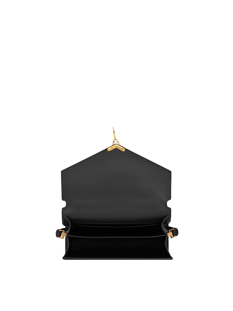 Cassandra Medium Top Handle Bag in Grain de Poudre Embossed Leather