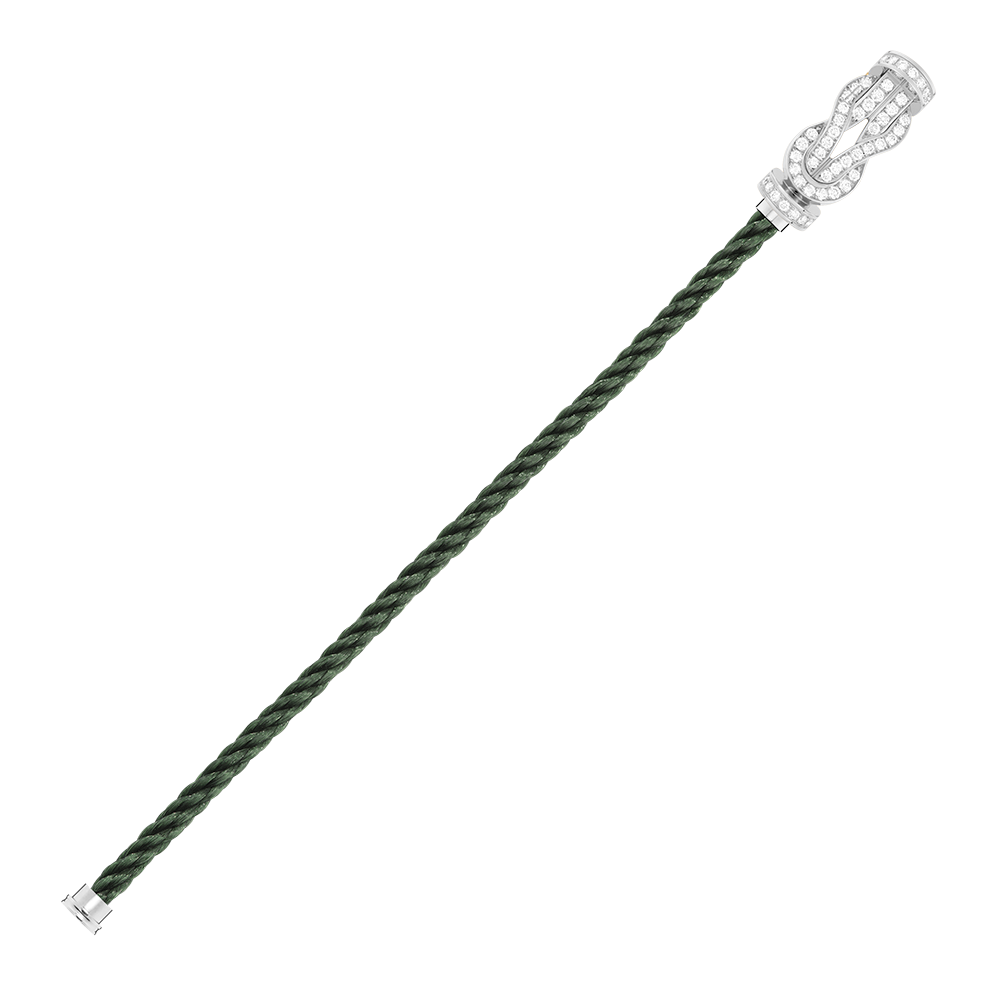 FRED CHANCE INFINIE BRACELET Stainless steel and gold plating WHITE GOLD AND DIAMONDS LARGE MODEL