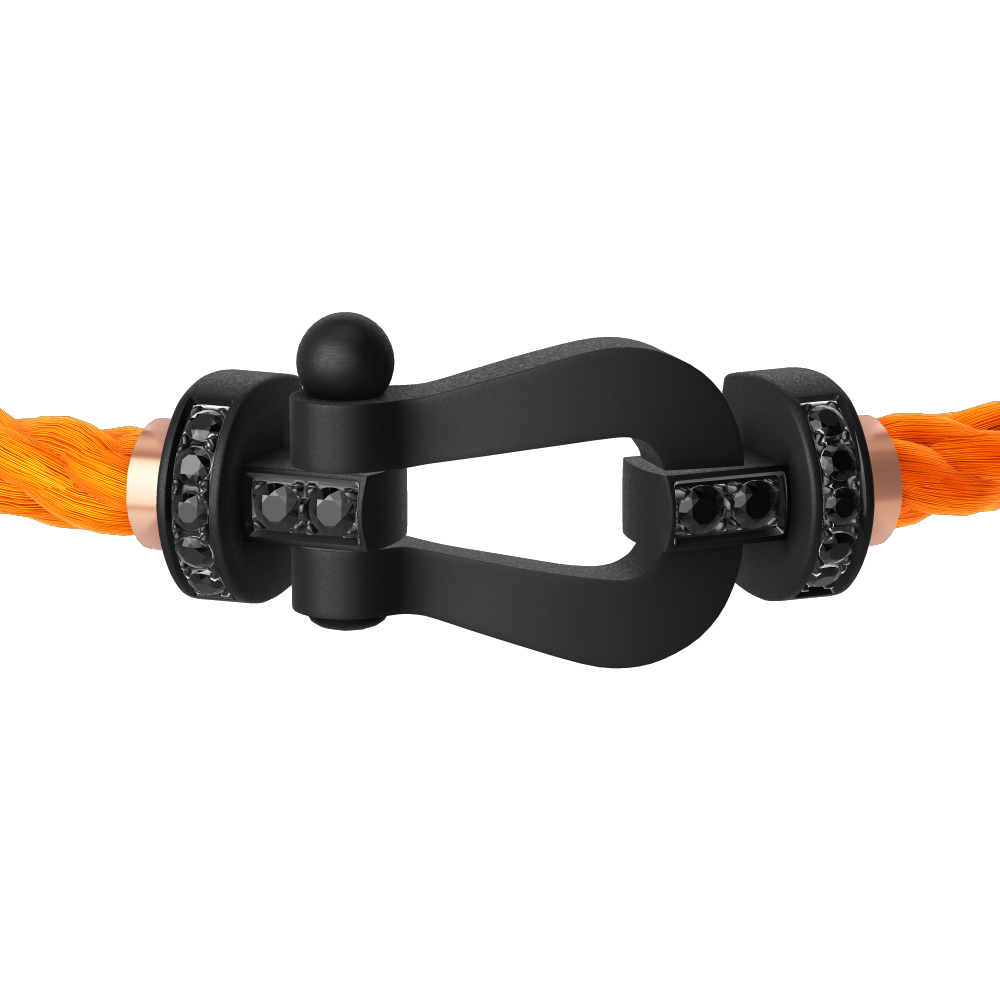 FRED FORCE 10 BRACELET BLACK TITANIUM AND BLACK DIAMONDS LARGE MODEL