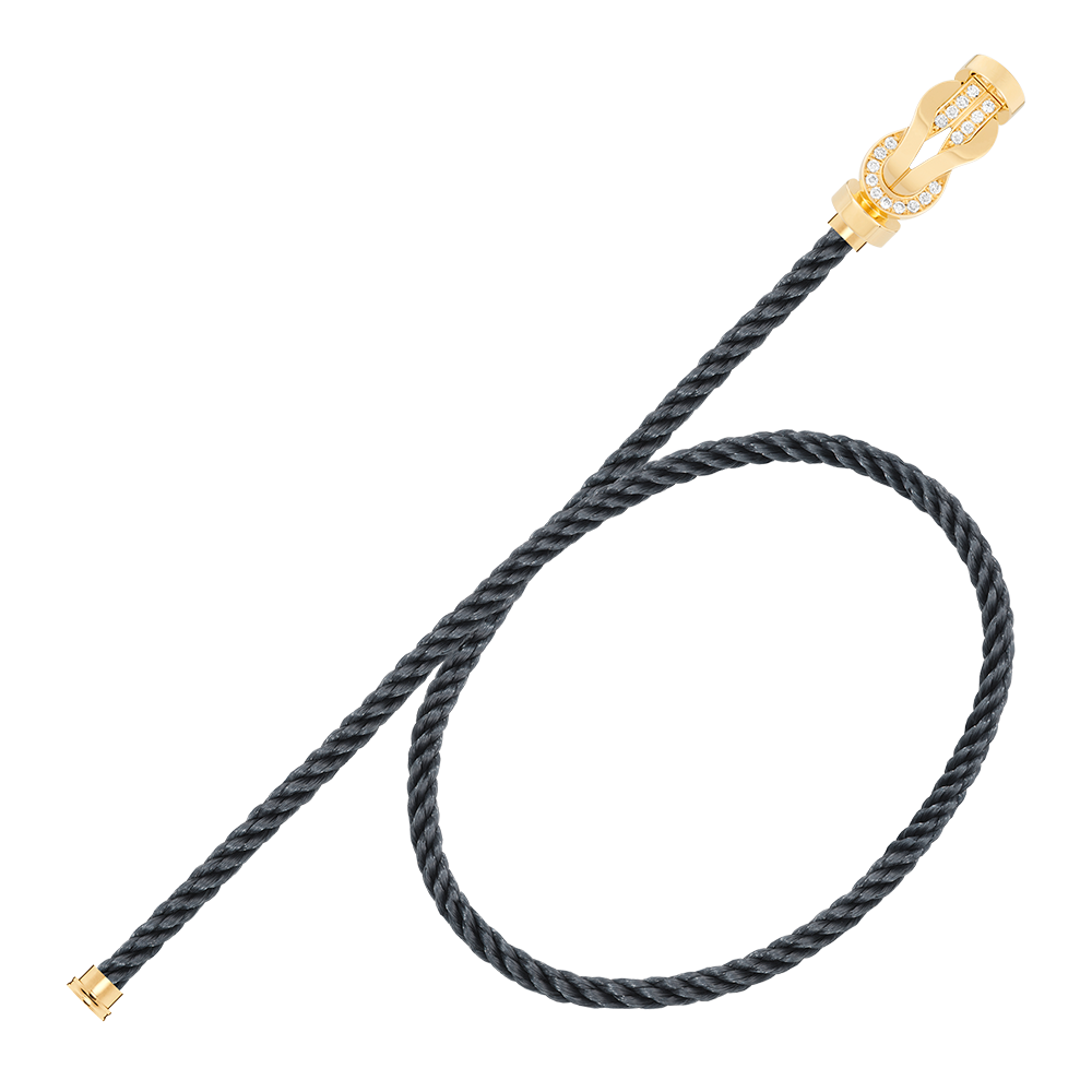 FRED CHANCE INFINIE BRACELET Stainless steel and gold plating WHITE GOLD AND DIAMONDS LARGE MODEL