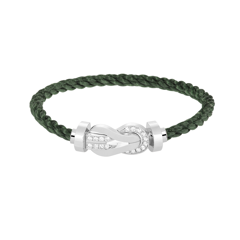 FRED CHANCE INFINIE BRACELET Stainless steel and gold plating WHITE GOLD AND DIAMONDS LARGE MODEL