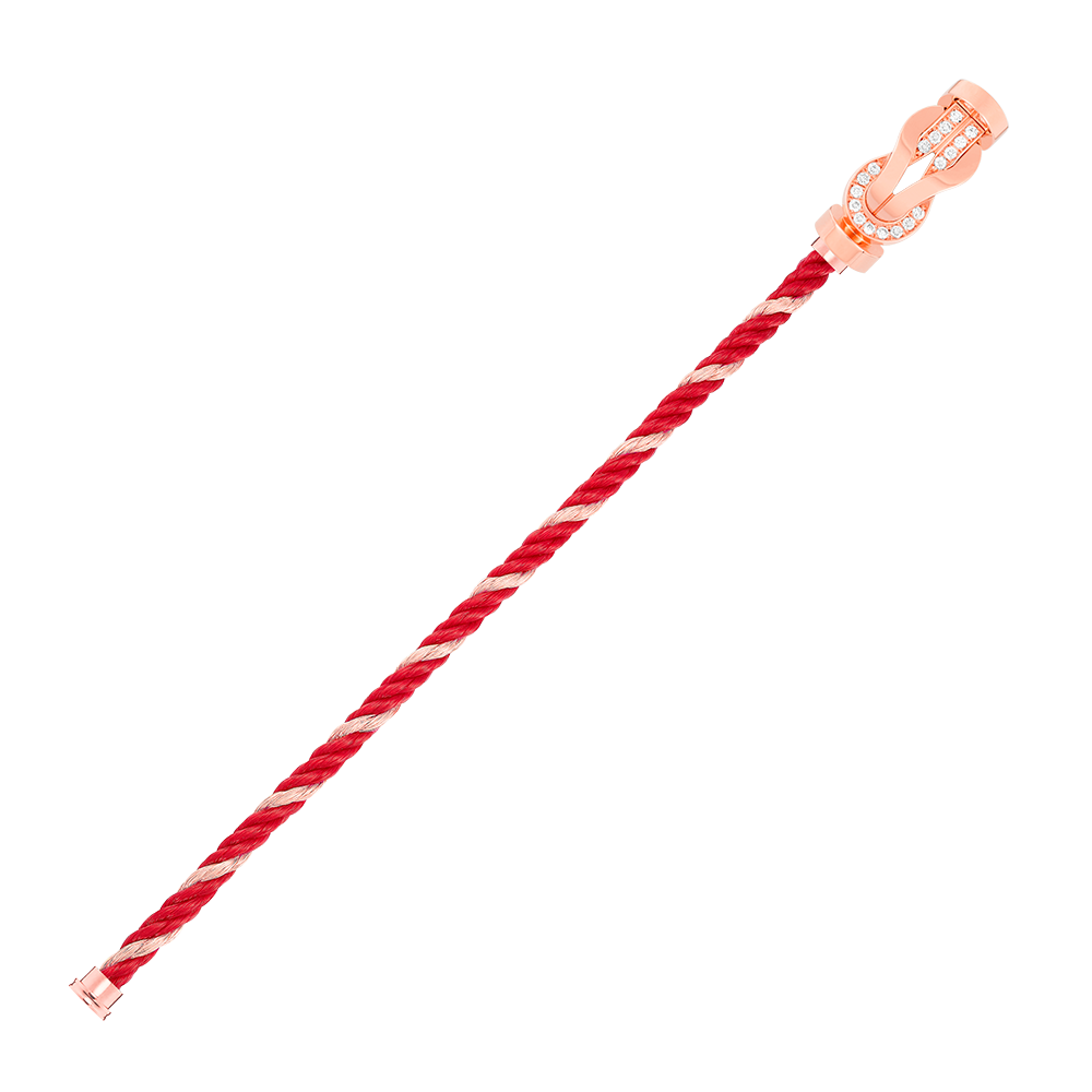 FRED CHANCE INFINIE BRACELET Stainless steel and gold plating PINK GOLD AND DIAMONDS LARGE MODEL