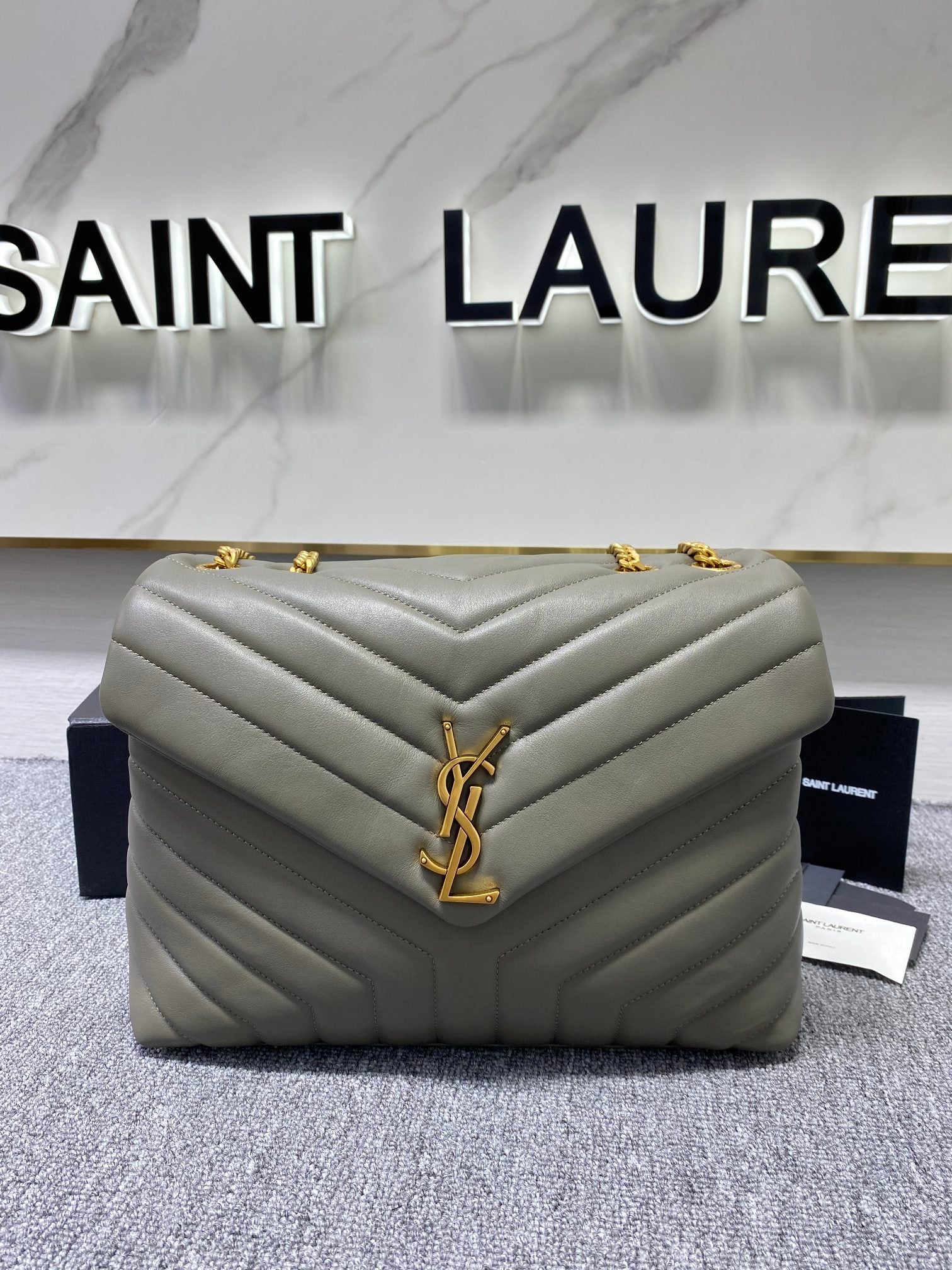 YSL Loulou Medium Chain Bag In Y Leather