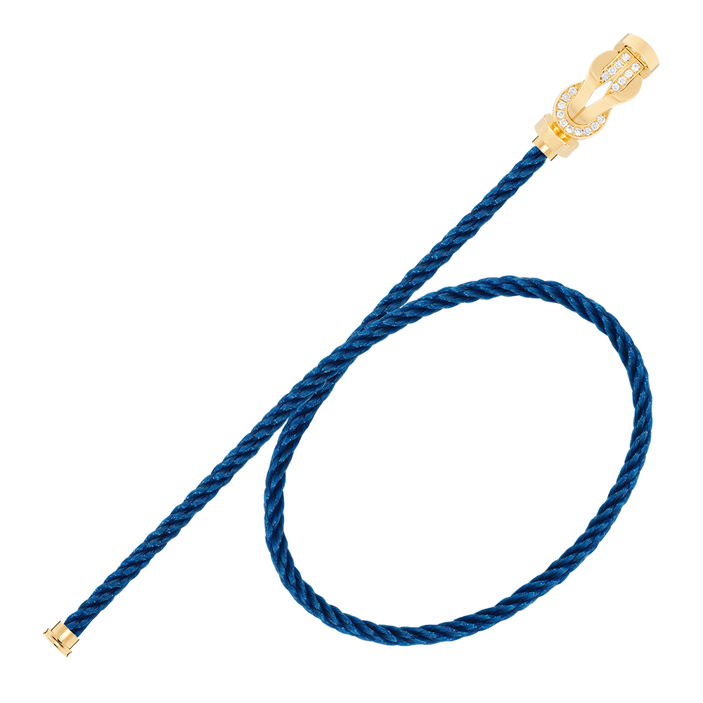 FRED CHANCE INFINIE BRACELET Stainless steel and gold plating YELLOW GOLD AND DIAMONDS LARGE MODEL