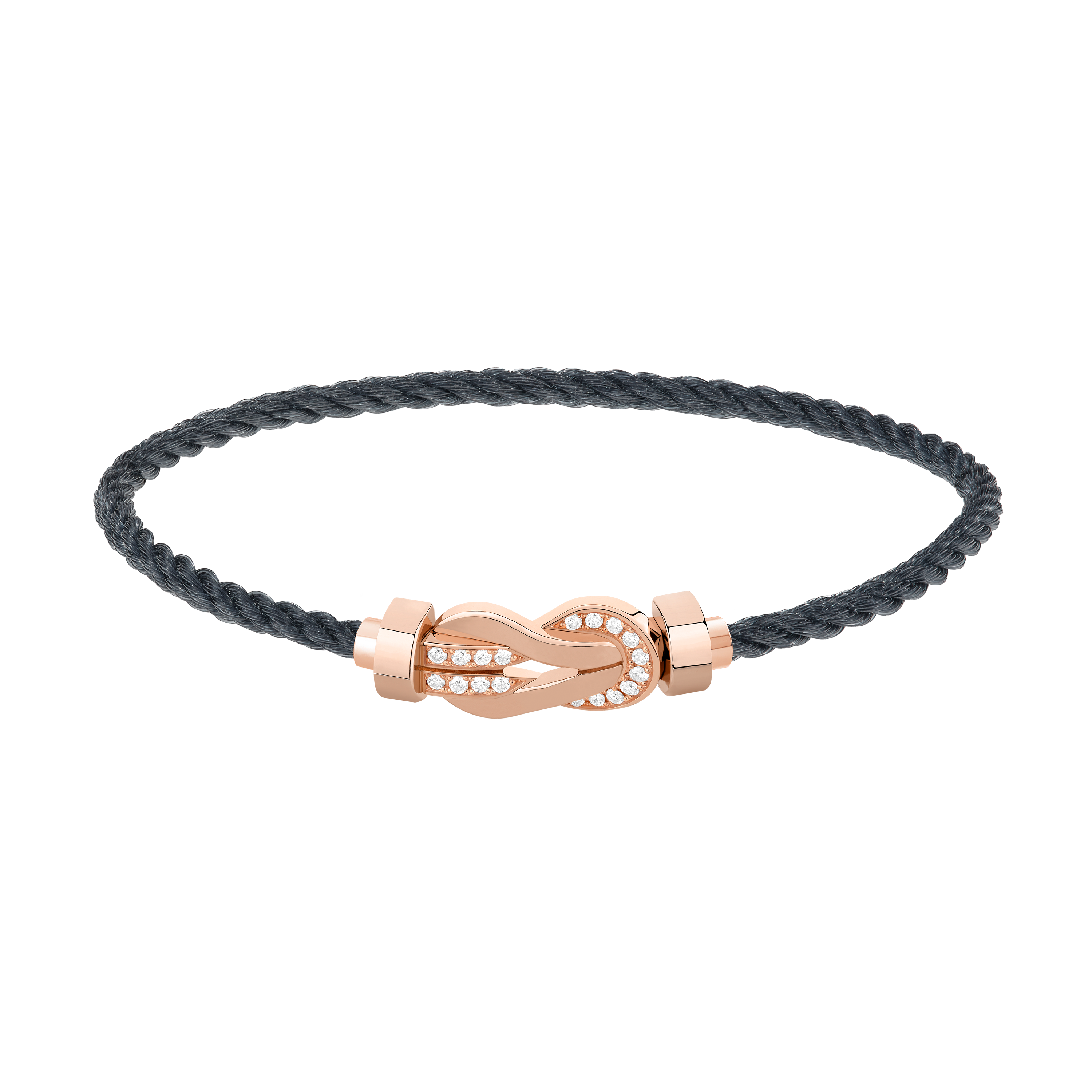 FRED CHANCE INFINIE BRACELET Stainless steel and gold plating PINK GOLD AND DIAMONDS MEDIUM MODEL