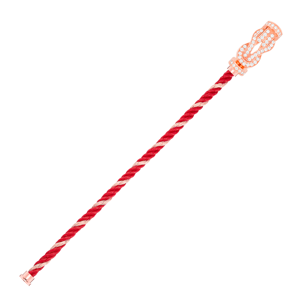 FRED CHANCE INFINIE BRACELET Stainless steel and gold plating PINK GOLD AND DIAMONDS LARGE MODEL