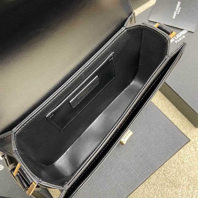 YSL Solferino Medium Satchel In Box Leather