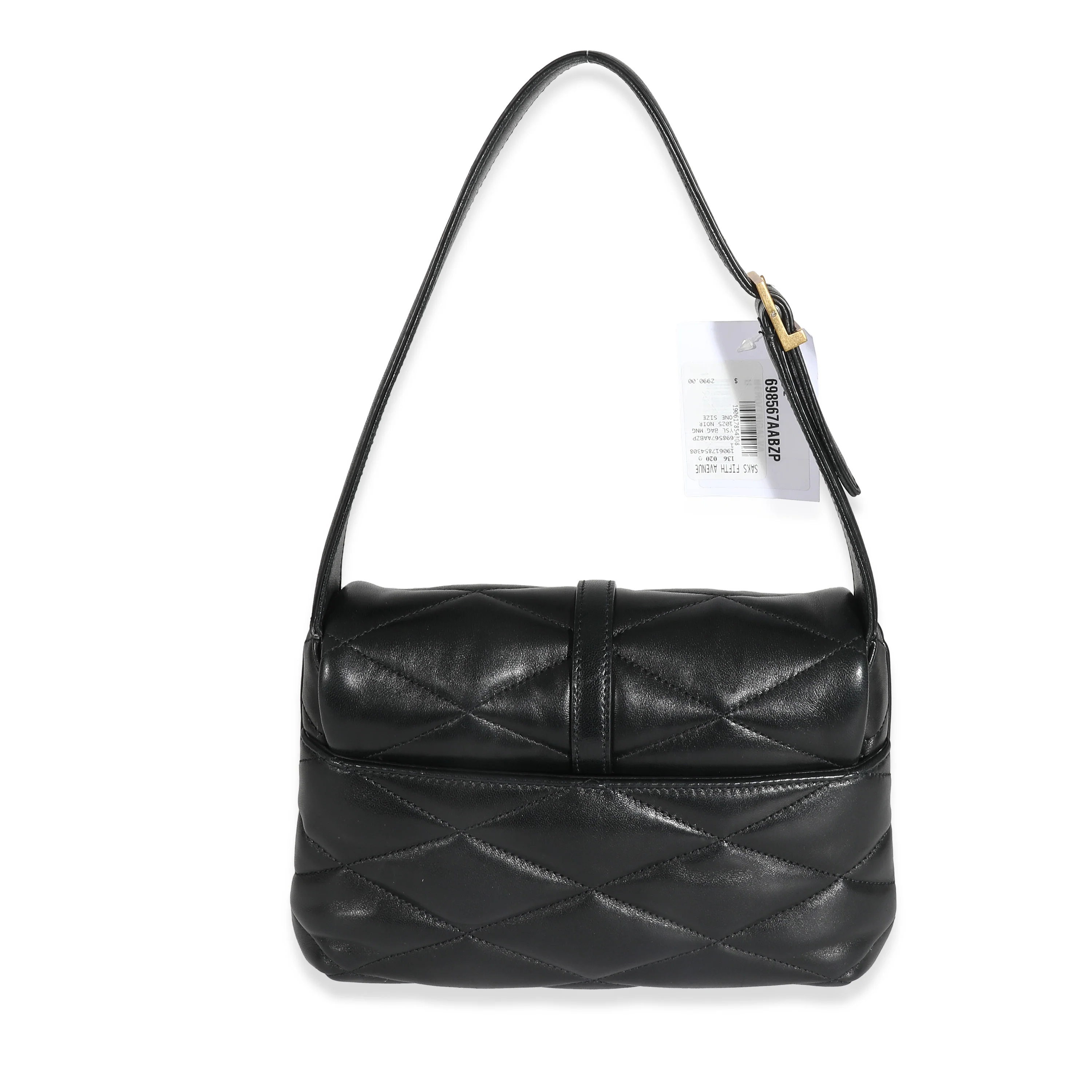 Saint Laurent Black Quilted Lambskin Le 57 Hobo