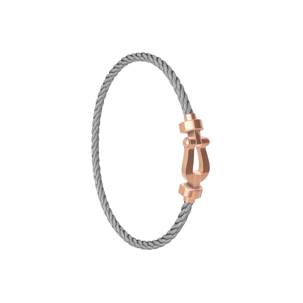 FRED FORCE 10 BRACELET Stainless steel and gold plating PINK GOLD MEDIUM MODEL