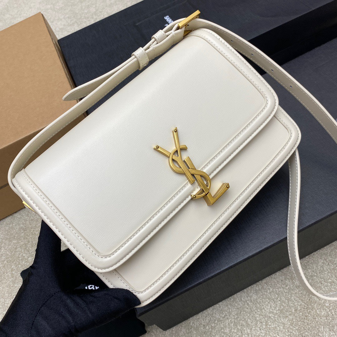 YSL Solferino Medium Satchel In Box Leather