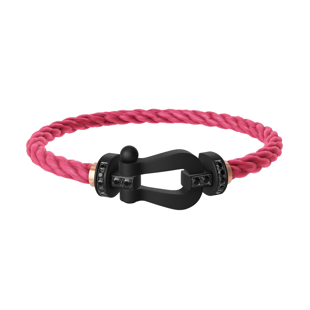 FRED FORCE 10 BRACELET BLACK TITANIUM AND BLACK DIAMONDS LARGE MODEL