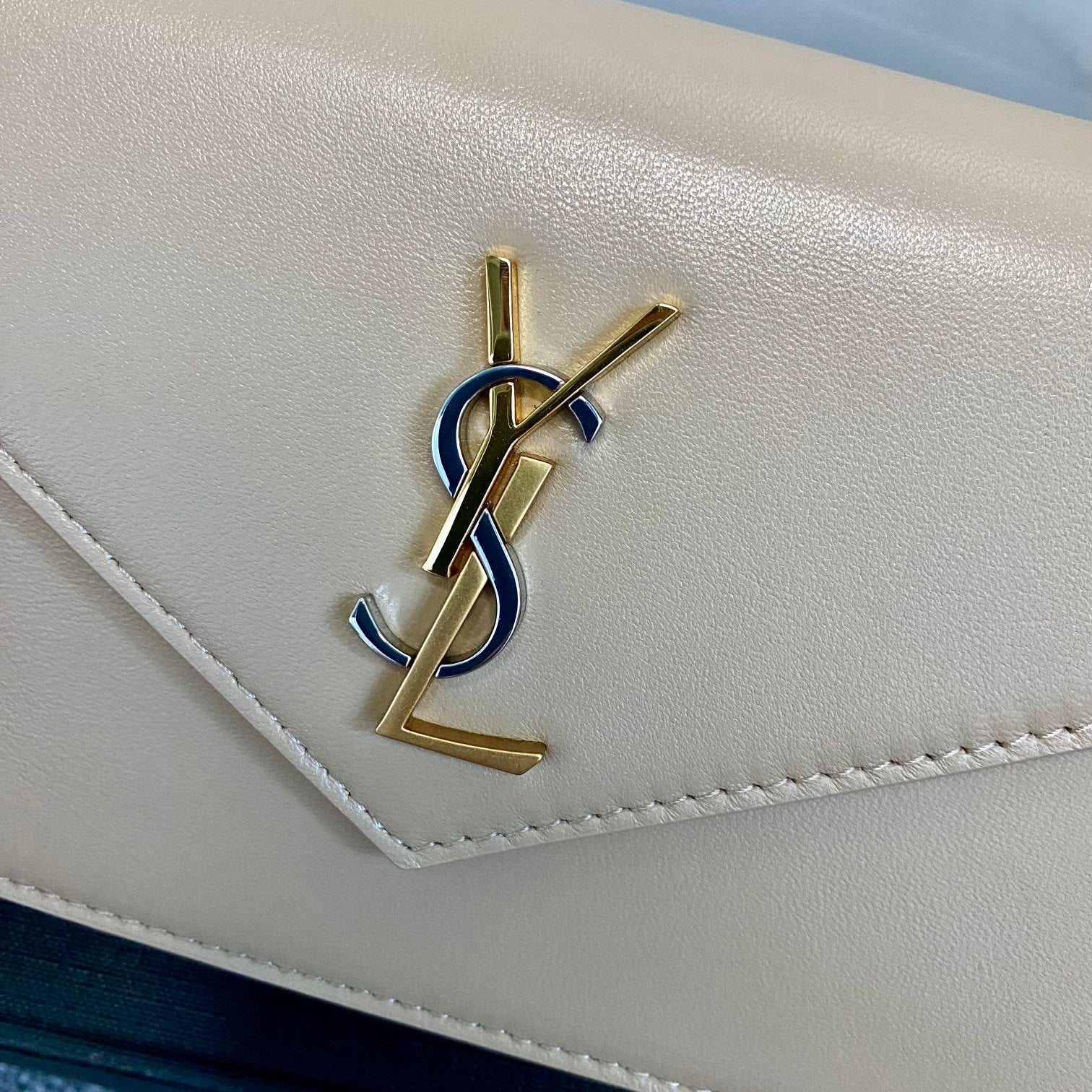 YSL Cassandre Envelope Chain Wallet In Smooth Leather