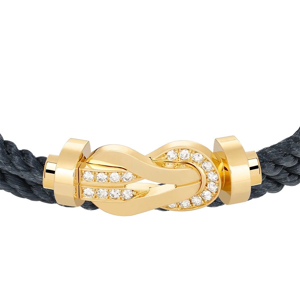 FRED CHANCE INFINIE BRACELET Stainless steel and gold plating WHITE GOLD AND DIAMONDS LARGE MODEL