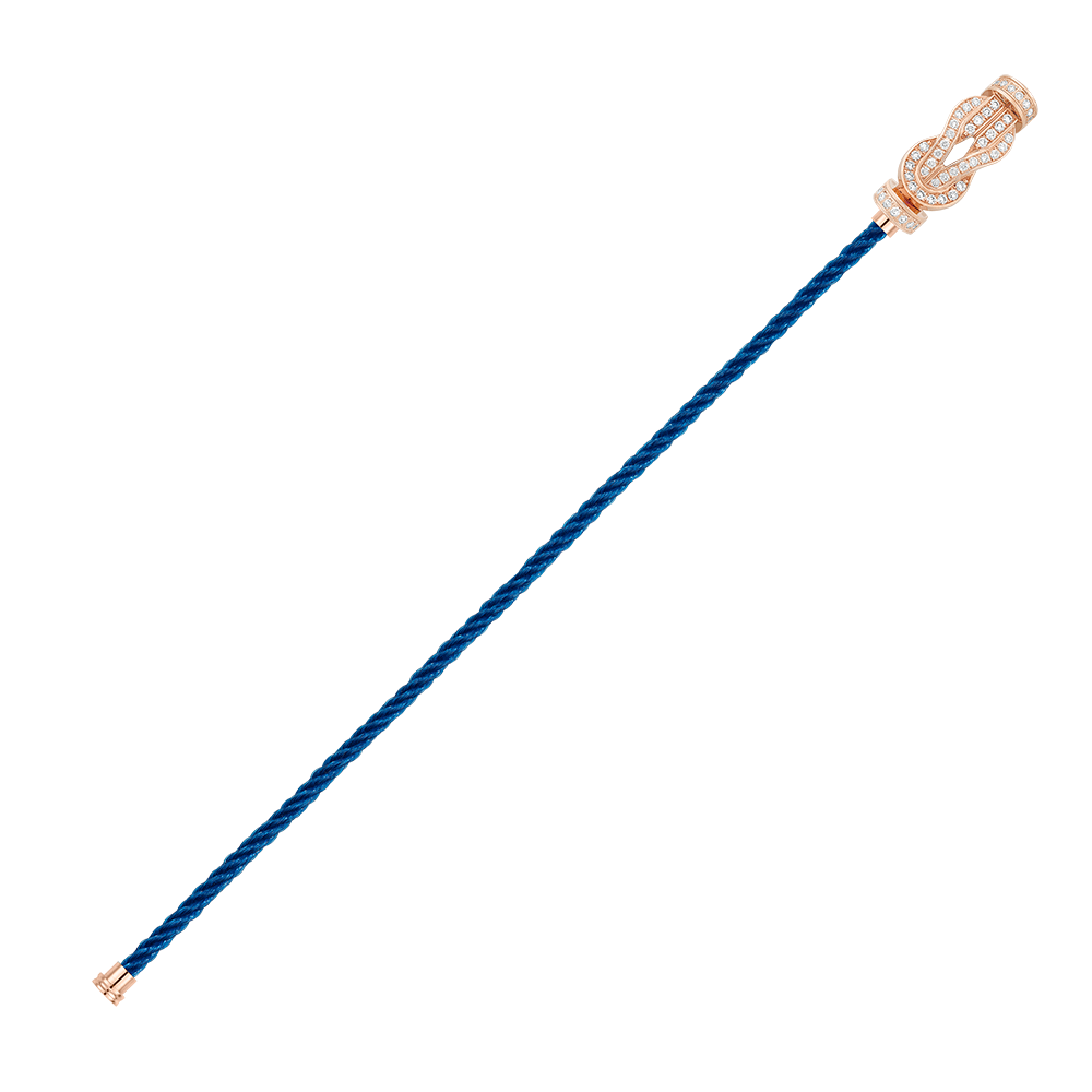 FRED CHANCE INFINIE BRACELET Stainless steel and gold plating PINK GOLD AND DIAMONDS MEDIUM MODEL