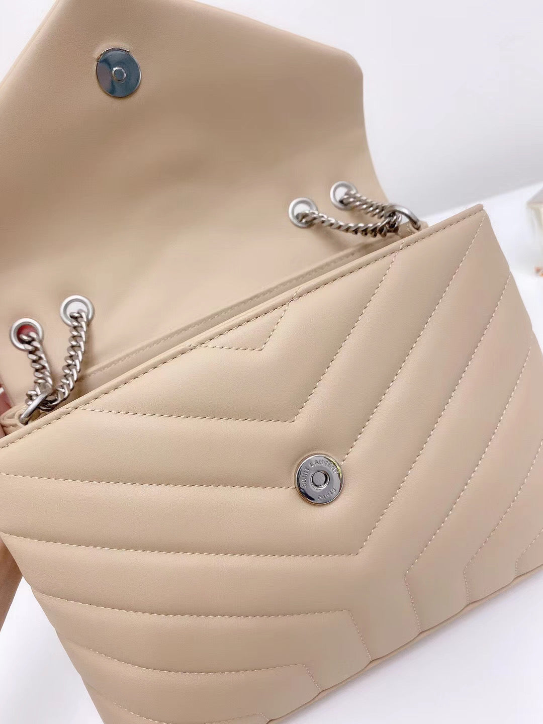 YSL Loulou  Small In Quilted “Y�?Leather Bag