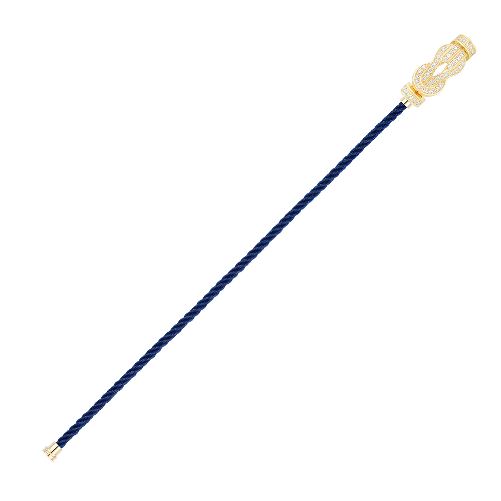 FRED CHANCE INFINIE BRACELET Stainless steel and gold plating YELLOW GOLD AND DIAMONDS MEDIUM MODEL