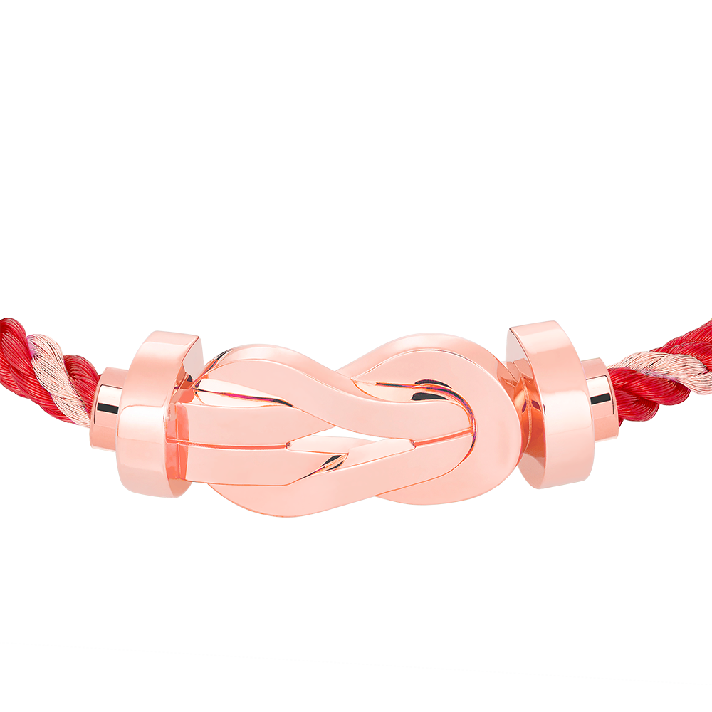 FRED CHANCE INFINIE BRACELET Stainless steel and gold plating PINK GOLD LARGE MODEL