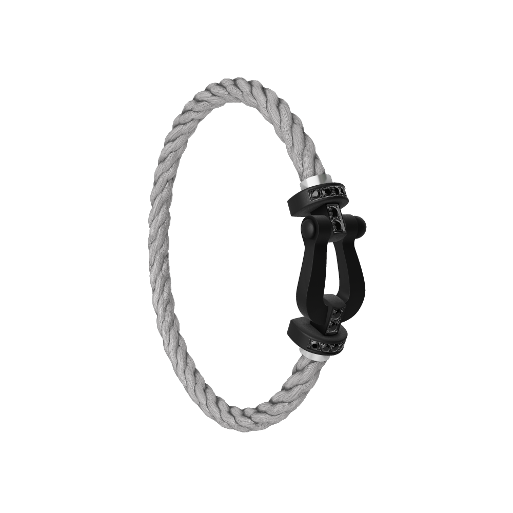 FRED FORCE 10 BRACELET BLACK TITANIUM AND BLACK DIAMONDS LARGE MODEL