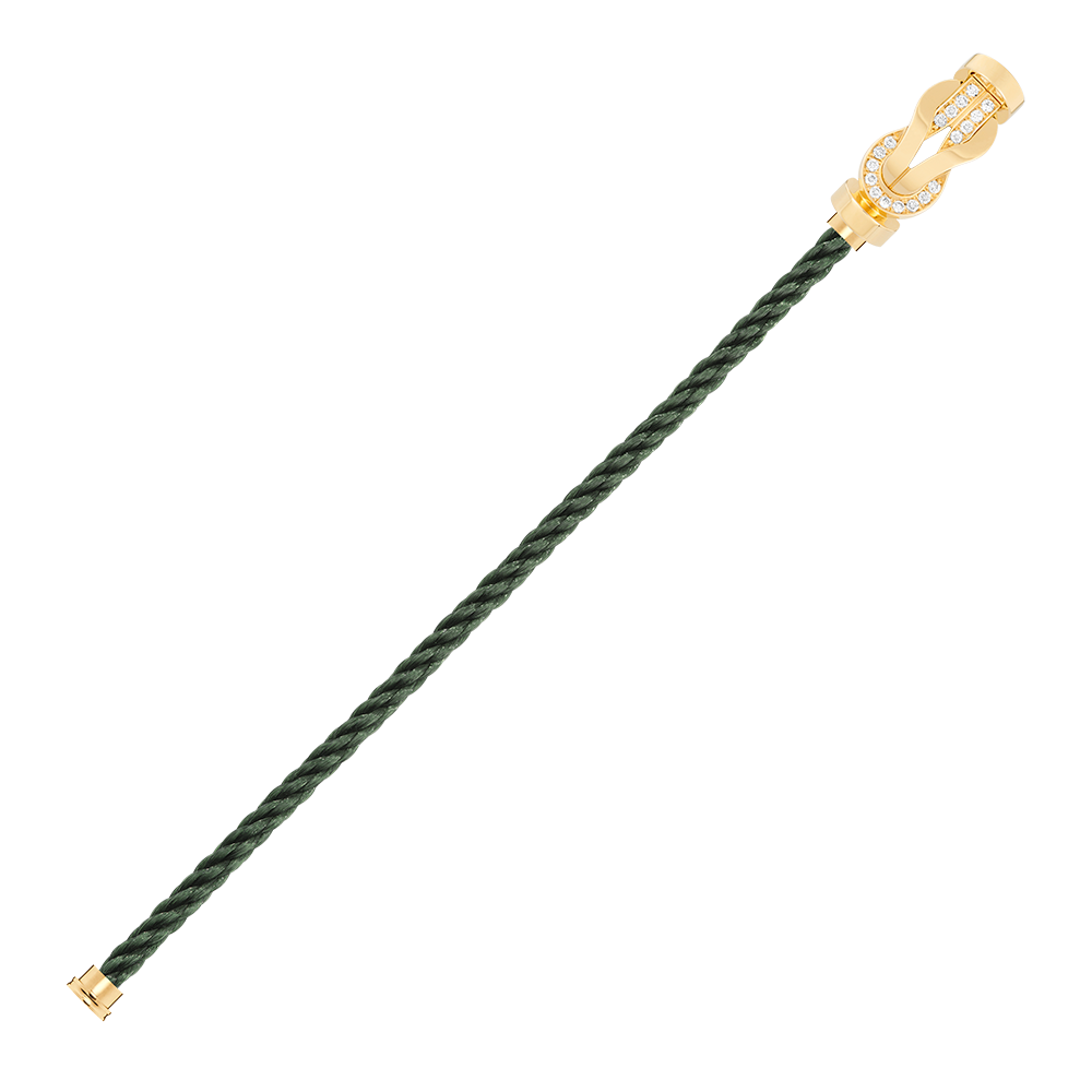 FRED CHANCE INFINIE BRACELET Stainless steel and gold plating YELLOW GOLD AND DIAMONDS LARGE MODEL