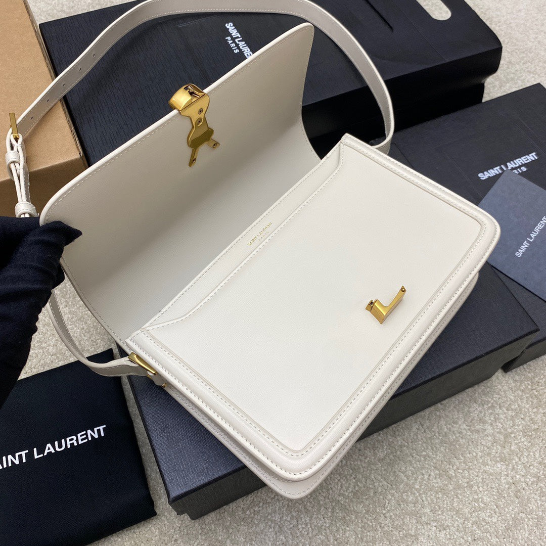 YSL Solferino Medium Satchel In Box Leather
