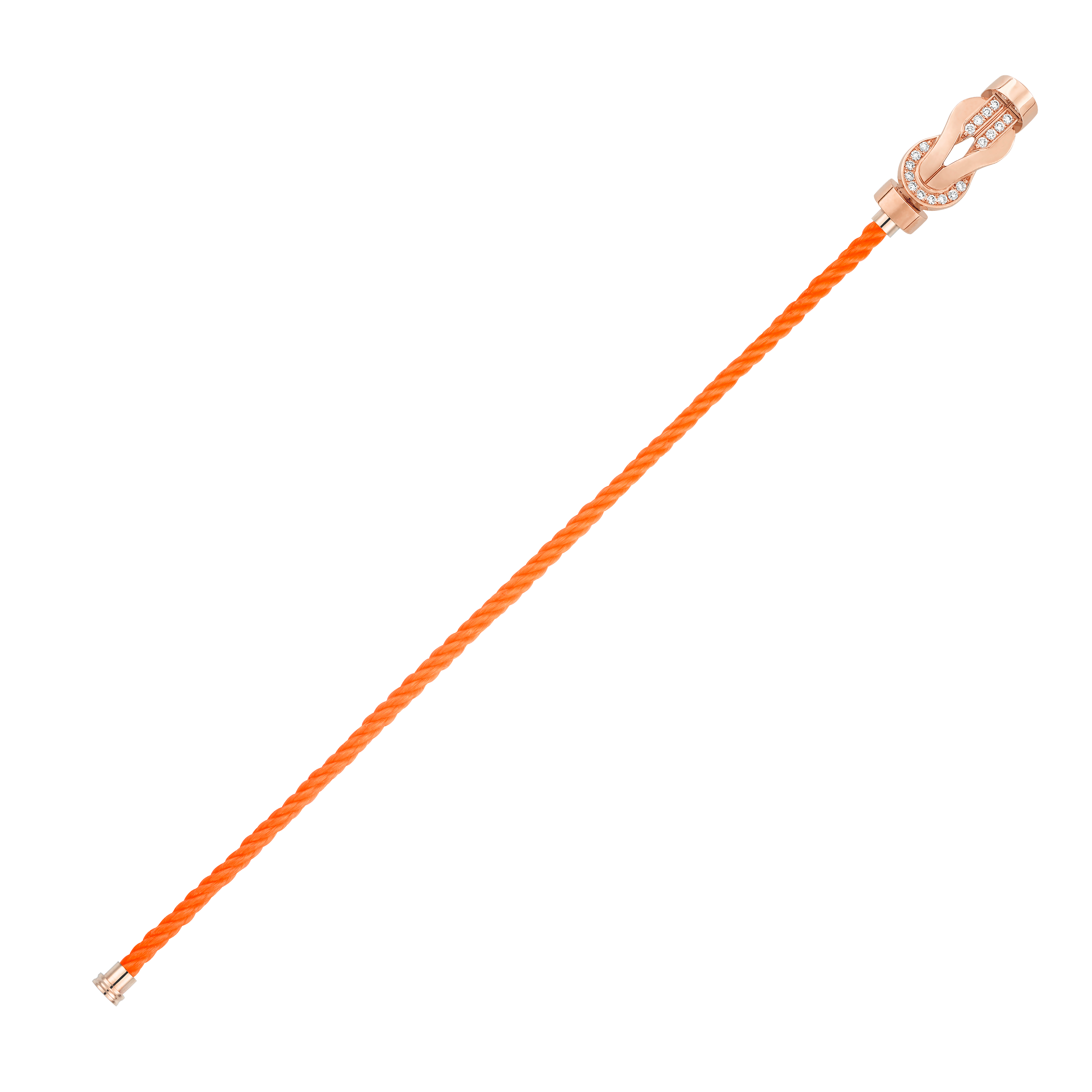 FRED CHANCE INFINIE BRACELET Stainless steel and gold plating PINK GOLD AND DIAMONDS MEDIUM MODEL