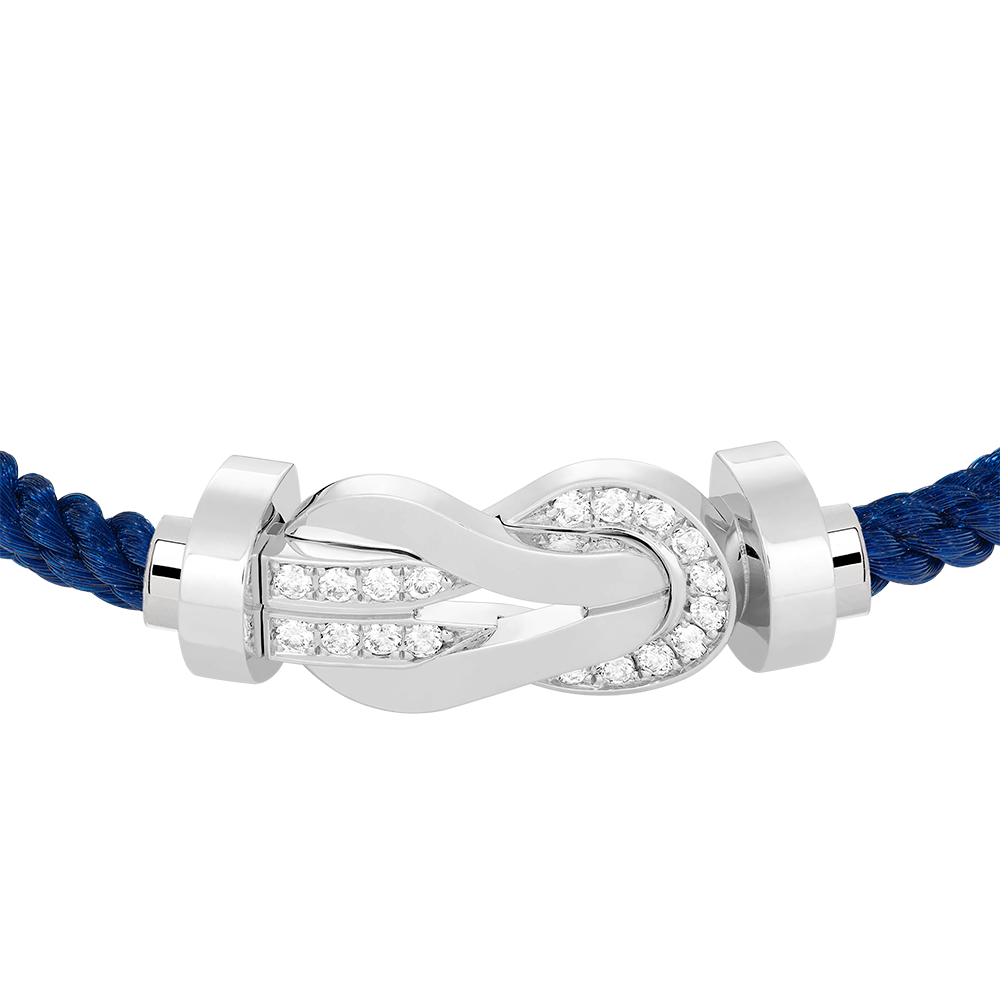 FRED CHANCE INFINIE BRACELET Stainless steel and gold plating WHITE GOLD AND DIAMONDS LARGE MODEL