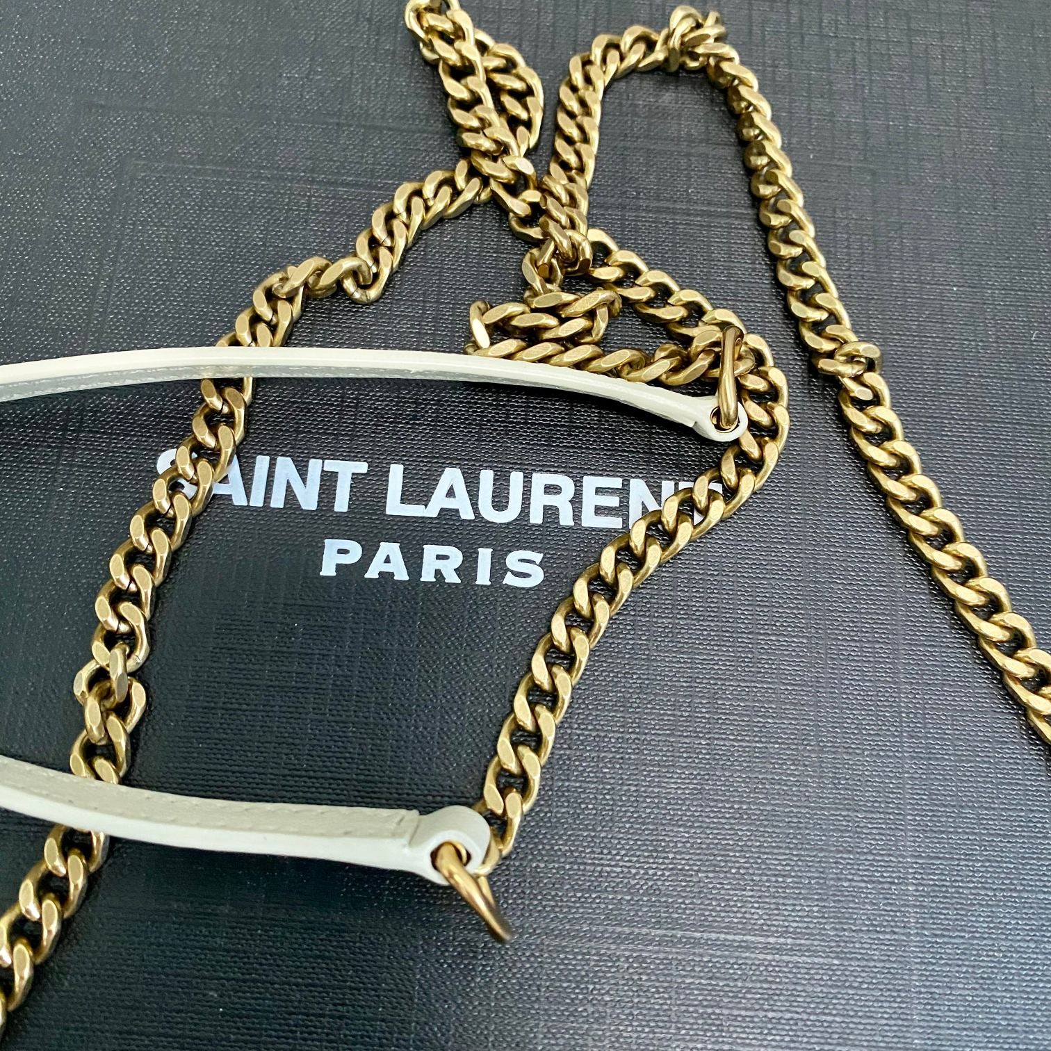 YSL Cassandre Envelope Chain Wallet In Smooth Leather