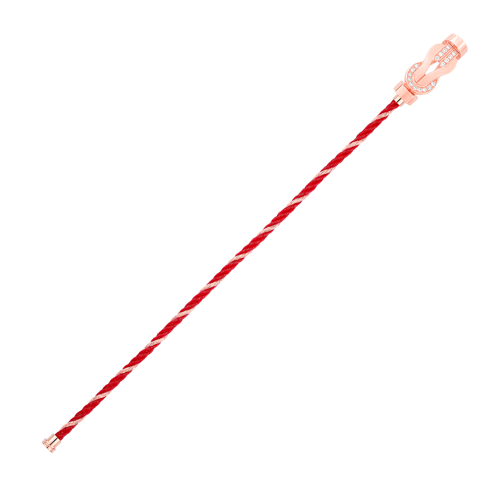 FRED CHANCE INFINIE BRACELET Stainless steel and gold plating PINK GOLD AND DIAMONDS MEDIUM MODEL