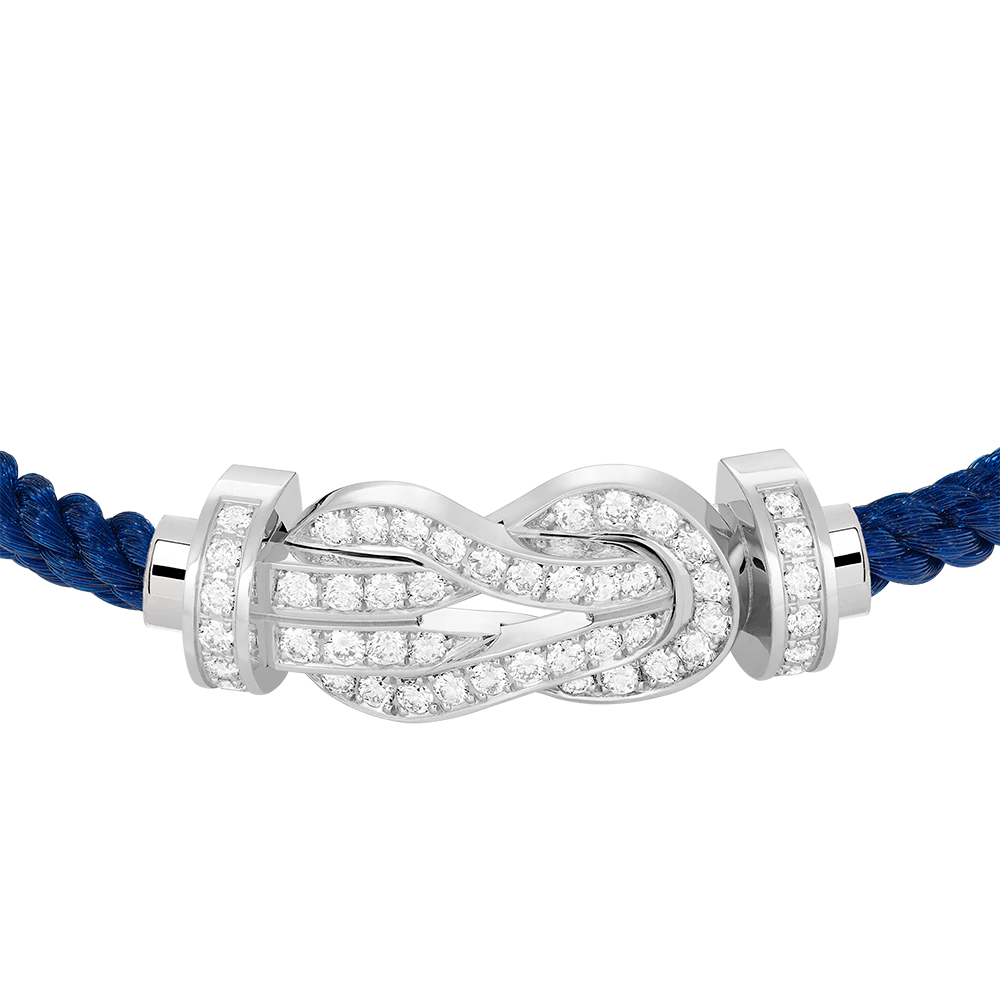 FRED CHANCE INFINIE BRACELET Stainless steel and gold plating WHITE GOLD AND DIAMONDS LARGE MODEL