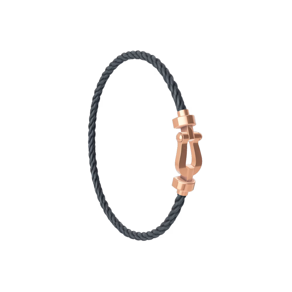 FRED FORCE 10 BRACELET Stainless steel and gold plating PINK GOLD MEDIUM MODEL
