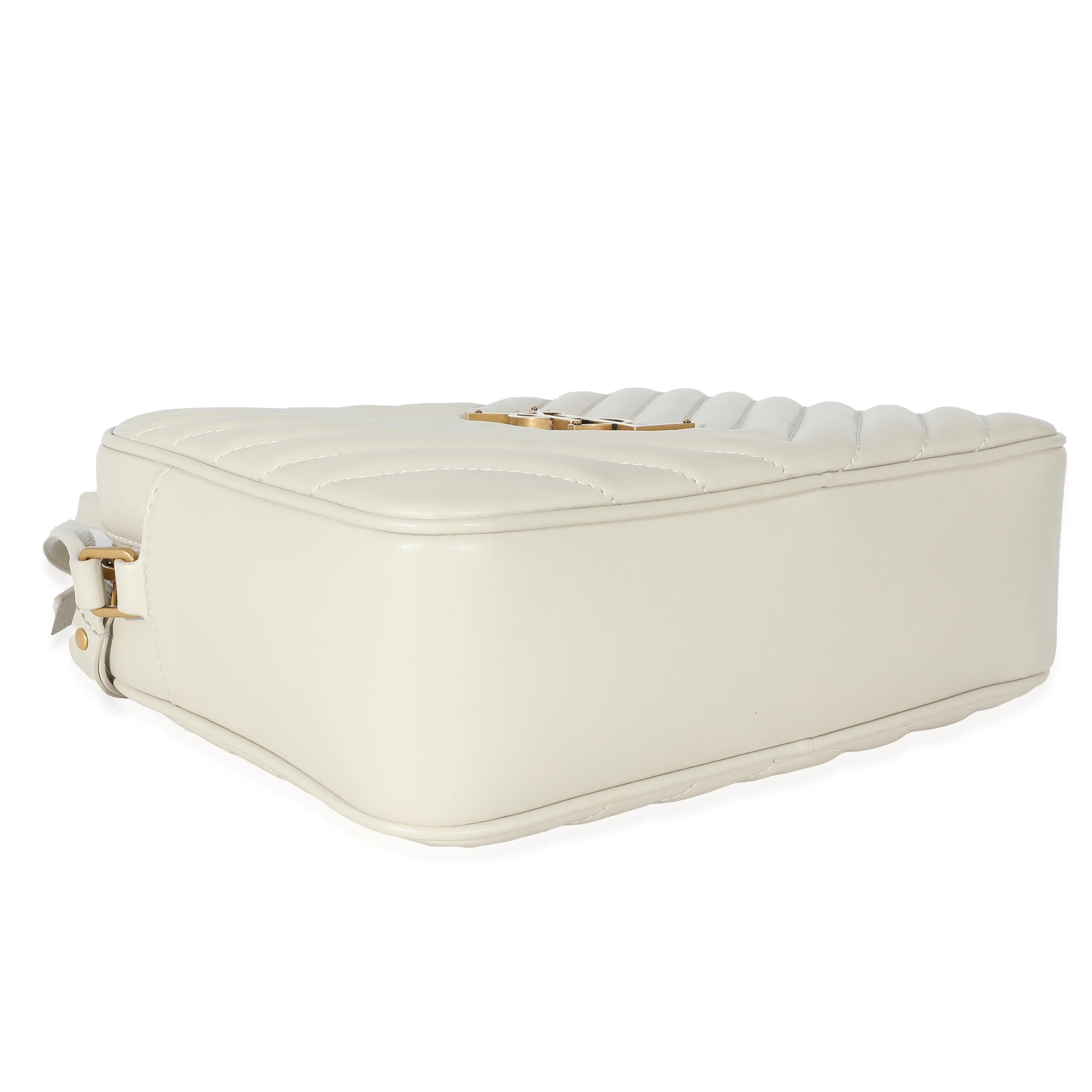 Saint Laurent Crema Soft Chevron Quilted Leather Lou Camera Bag