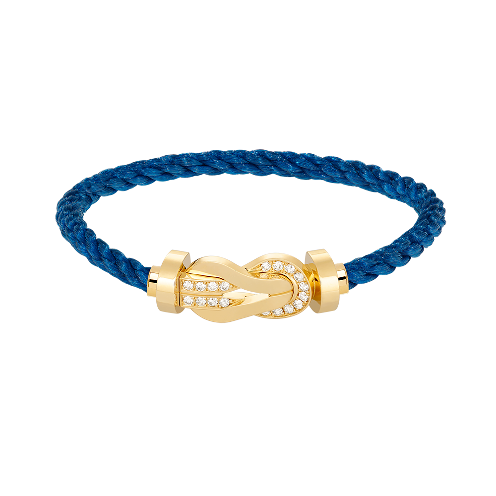 FRED CHANCE INFINIE BRACELET Stainless steel and gold plating YELLOW GOLD AND DIAMONDS LARGE MODEL