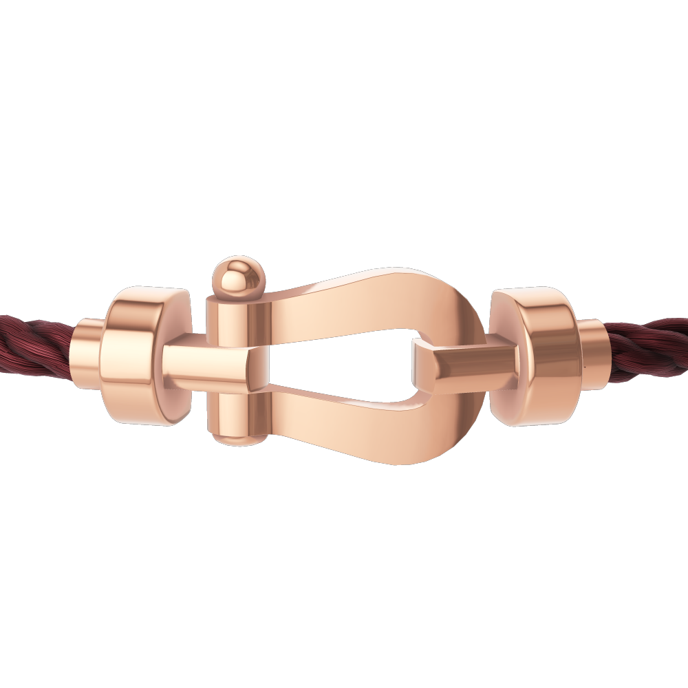 FRED FORCE 10 BRACELET Stainless steel and gold plating PINK GOLD MEDIUM MODEL