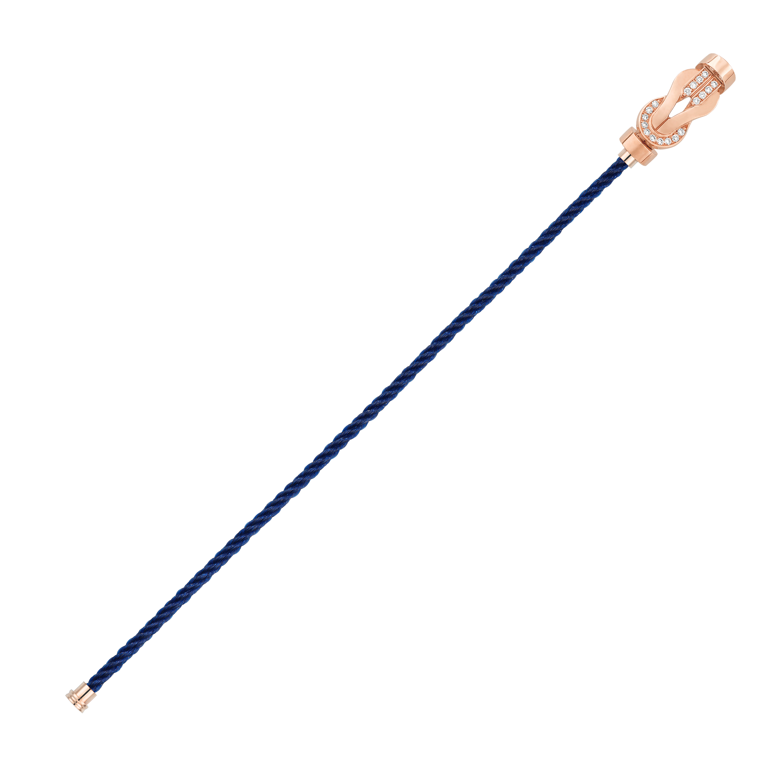 FRED CHANCE INFINIE BRACELET Stainless steel and gold plating PINK GOLD AND DIAMONDS MEDIUM MODEL