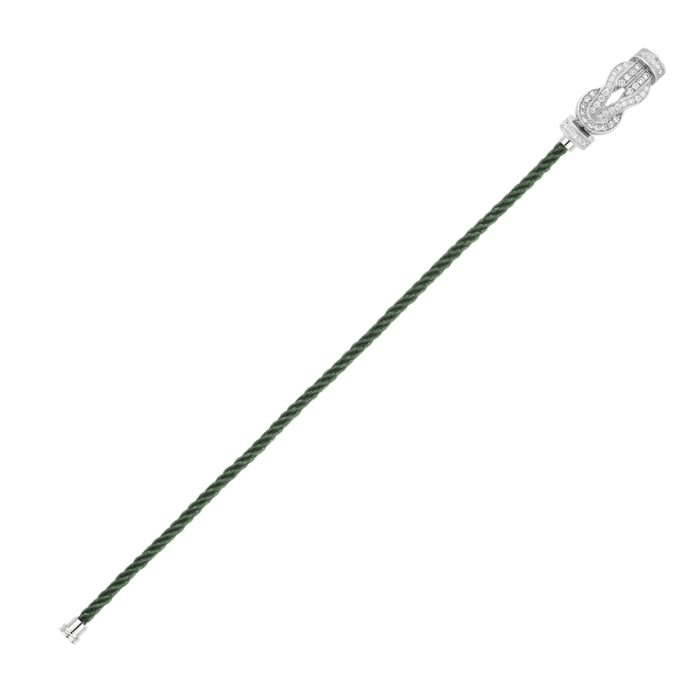 FRED CHANCE INFINIE BRACELET Stainless steel and gold plating WHITE GOLD AND DIAMONDS MEDIUM MODEL