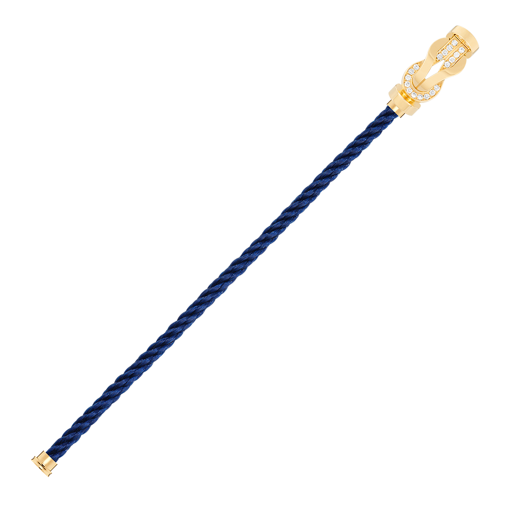 FRED CHANCE INFINIE BRACELET Stainless steel and gold plating YELLOW GOLD AND DIAMONDS LARGE MODEL