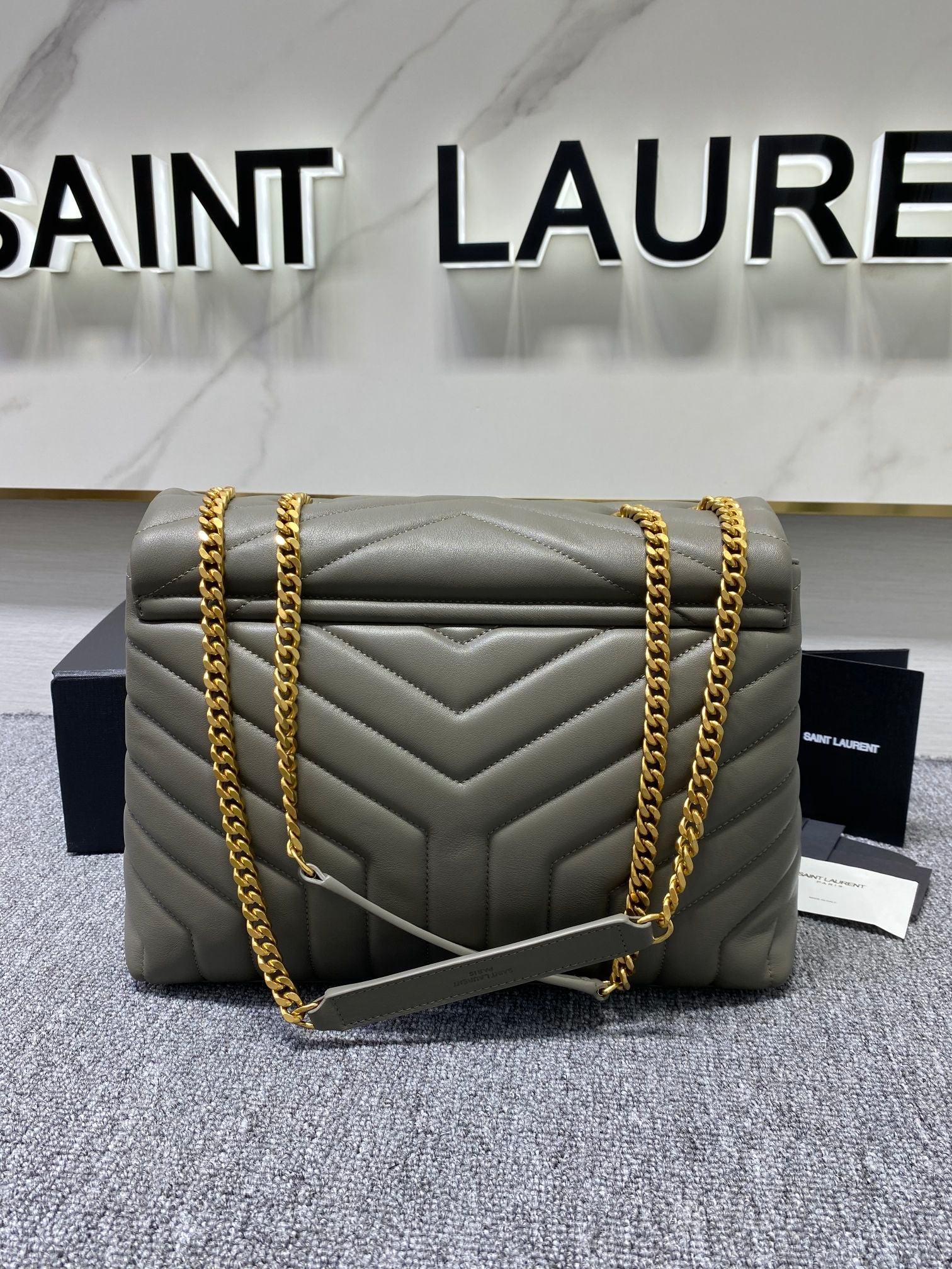 YSL Loulou Medium Chain Bag In Y Leather