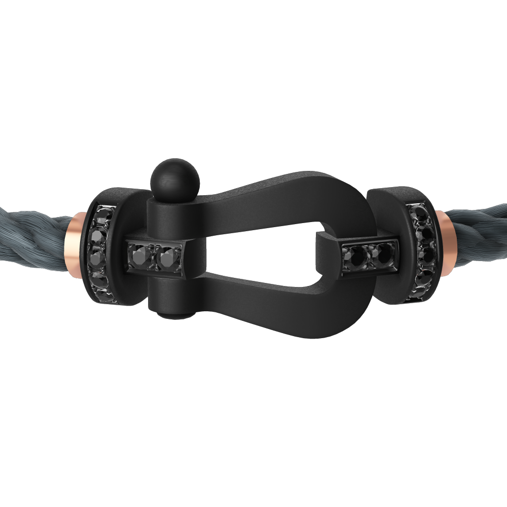 FRED FORCE 10 BRACELET BLACK TITANIUM AND BLACK DIAMONDS LARGE MODE