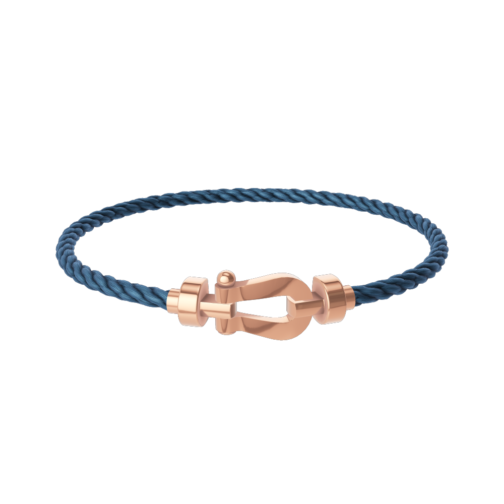 FRED FORCE 10 BRACELET Stainless steel and gold plating PINK GOLD MEDIUM MODEL
