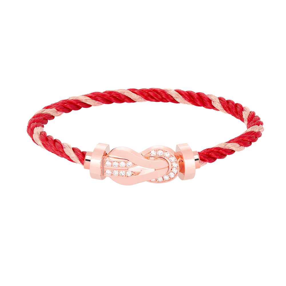 FRED CHANCE INFINIE BRACELET Stainless steel and gold plating PINK GOLD AND DIAMONDS LARGE MODEL