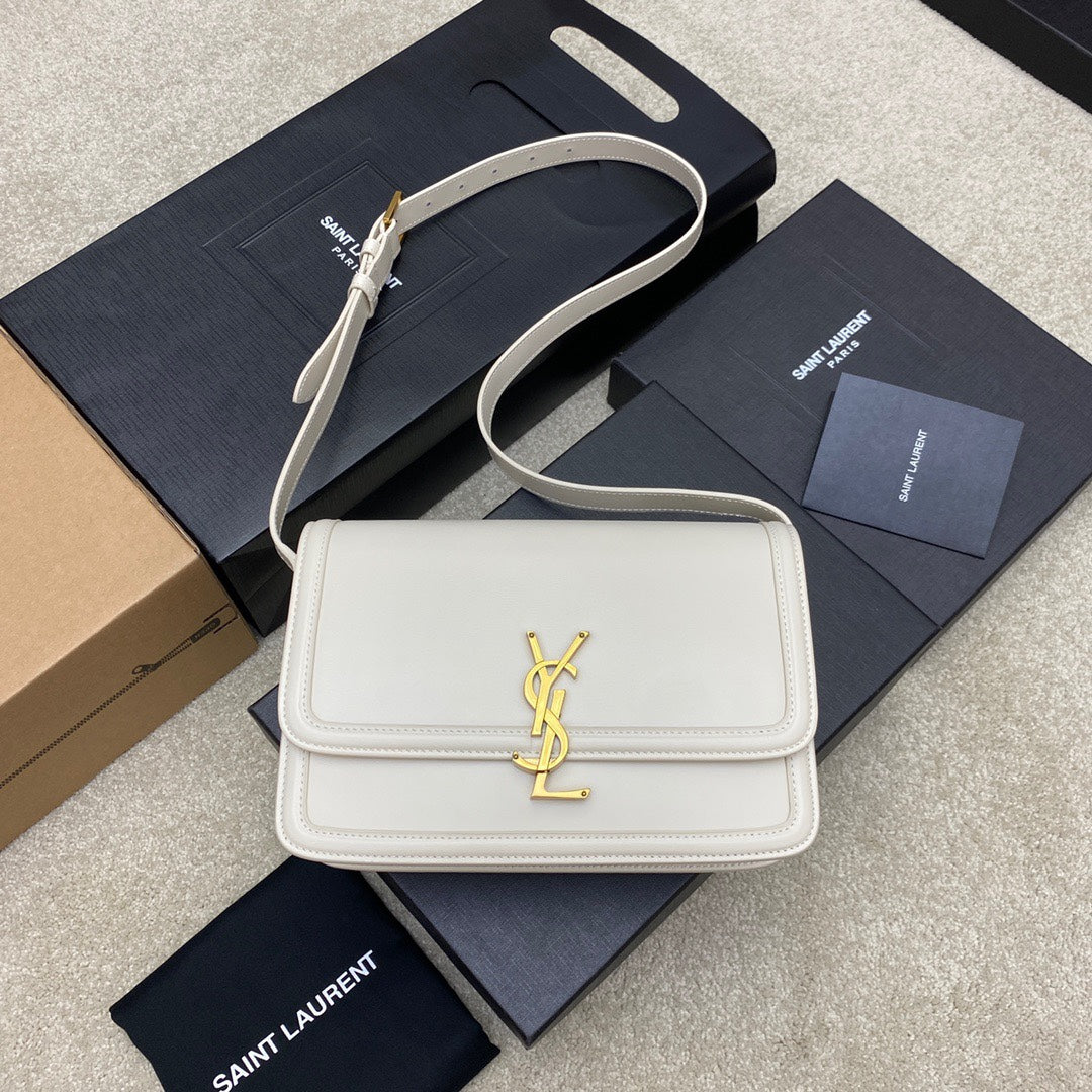 YSL Solferino Medium Satchel In Box Leather