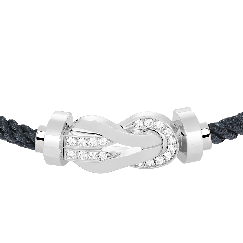 FRED CHANCE INFINIE BRACELET Stainless steel and gold plating WHITE GOLD AND DIAMONDS LARGE MODEL