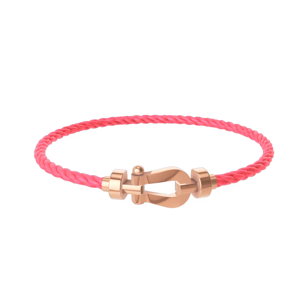 FRED FORCE 10 BRACELET Stainless steel and gold plating PINK GOLD MEDIUM MODEL