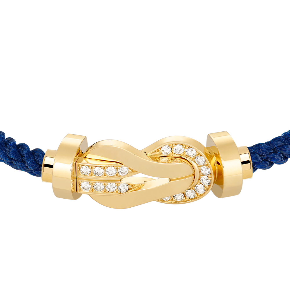 FRED CHANCE INFINIE BRACELET Stainless steel and gold plating YELLOW GOLD AND DIAMONDS LARGE MODEL