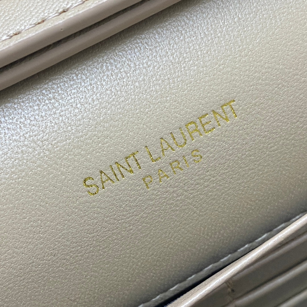 YSL Cassandre Matelassé Carré Chain Wallet IN Lambskin