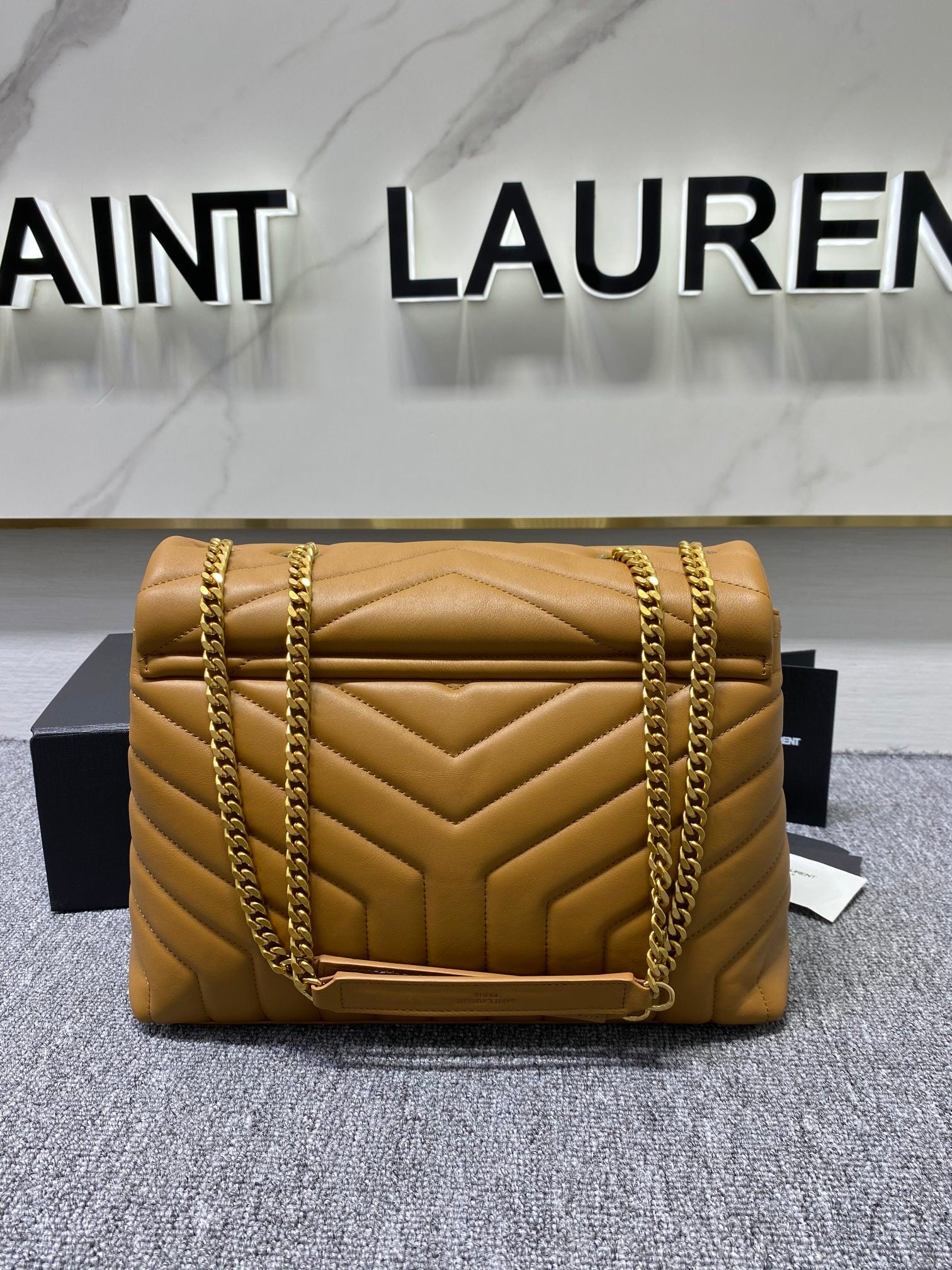 YSL Loulou Medium Chain Bag In Y Leather