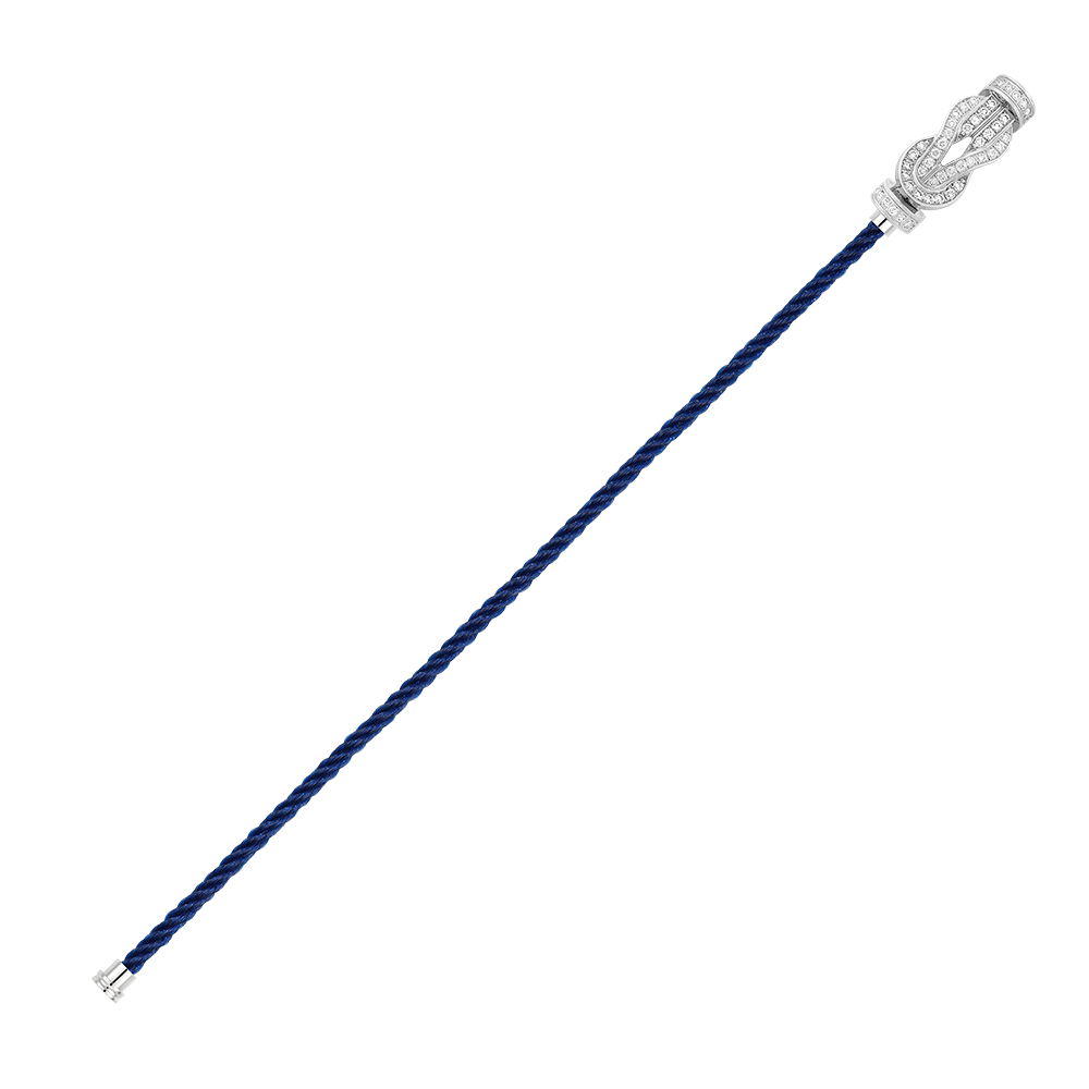 FRED CHANCE INFINIE BRACELET Stainless steel and gold plating WHITE GOLD AND DIAMONDS MEDIUM MODEL